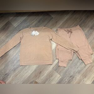 Barefoot Dreams Cozy Chic Tan Women's Top and Pants Set(s)